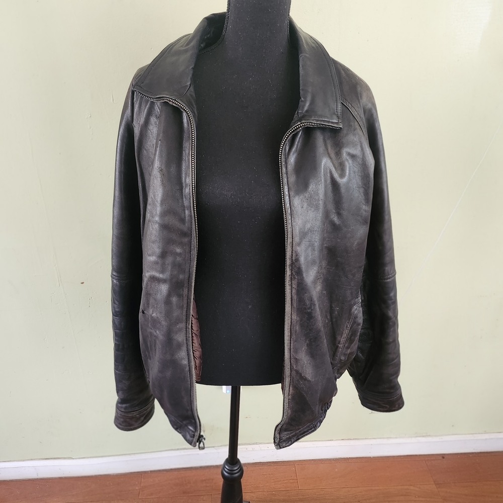 Wilsons Leather Men’s Black Leather Thinsulate Jacket Size L 42-44